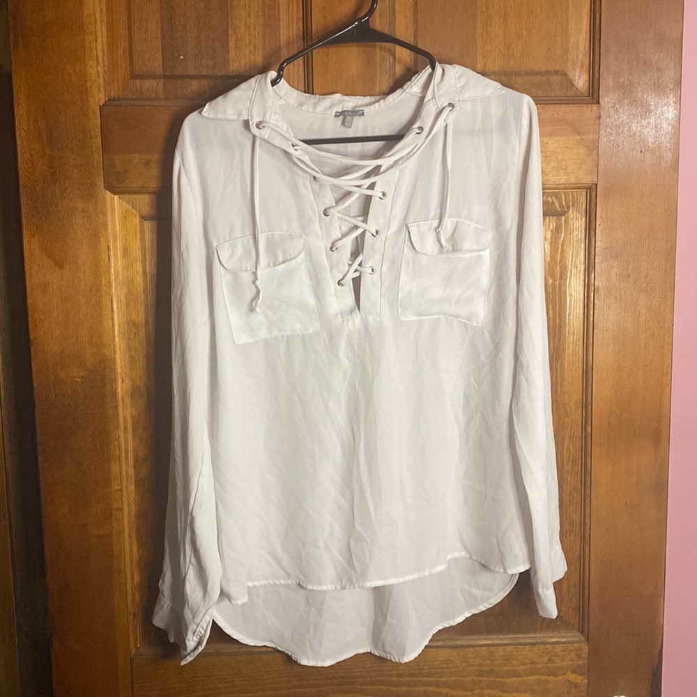 Charlotte Russe White Long Sleeve Size M